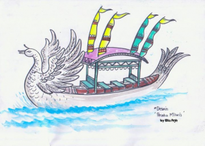 Design Perahu Hias Festival Bengawan Bojonegoro
