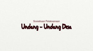 Undang Undang Desa